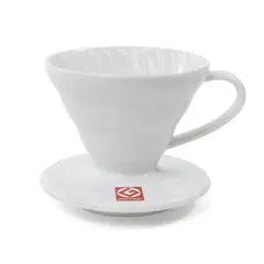 HARIO - Cafetera Dripper Cerámica Tamaño 02 Blanco