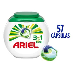 ARIEL - Cápsulas De Detergente Pods 3 En 1, 57 Cápsulas