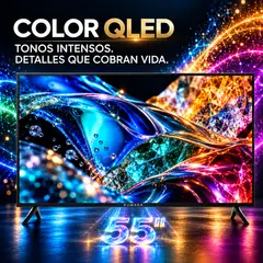 KUMARA - Smart TV QLED 55 Pulgadas 4K HDR con Control por Voz KQ55V25