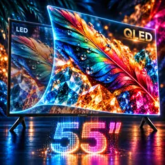 KUMARA - Smart TV QLED 55 Pulgadas 4K UHD HDR VIDAA KQ55V25