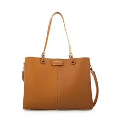 AMPHORA - Cartera tote tres divisiones elandra camel