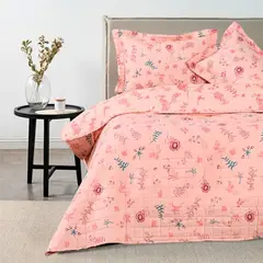 AMERICAN FAMILY - CUBRECAMA QUILT ESTAMPADO NILA 2.5 PLAZAS KING