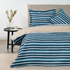 AMERICAN FAMILY - CUBRECAMA QUILT ESTAMPADO ALON 2.5 PLAZAS KING
