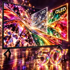 KUMARA - Smart TV QLED 50 Pulgadas 4K HDR con Control por Voz KQ50V25
