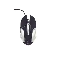 NJOY TECH - Mouse Gamer Black Inferno – 6 Botones - 2400 DPI - LED RGB