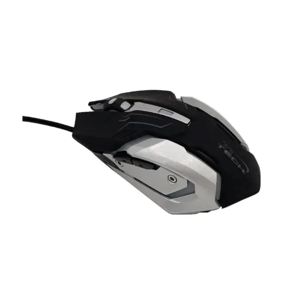 NJOY TECH - Mouse Gamer Black Inferno – 6 Botones - 2400 DPI - LED RGB
