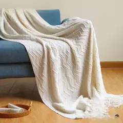 GENERICO - Manta decorativa tejida para sillón piecera o cama