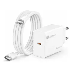 GENERAL - Solohour Gan Cargador 45w Con Cable Carga Rápido Usb-c A Usb-c Blanco