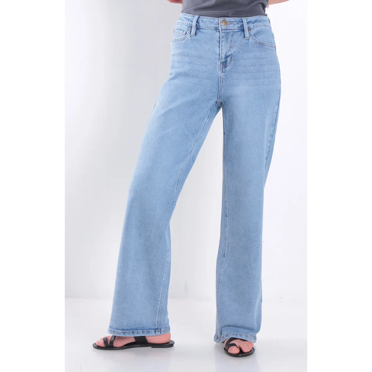 WADOS JEANS MUJER RECTO TIRO MEDIO PRETINA BASICA 1 BOTON | Falabella Chile