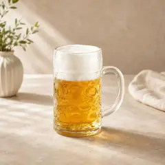 GENERICO - Pack de 2 Vasos Cerveceros de Vidrio 1 Litro Estilo Alemán