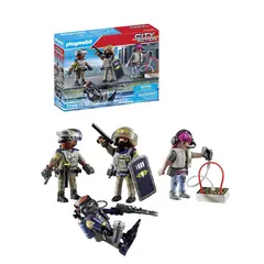 PLAYMOBIL - Set de figuras Policía Táctica SWAT