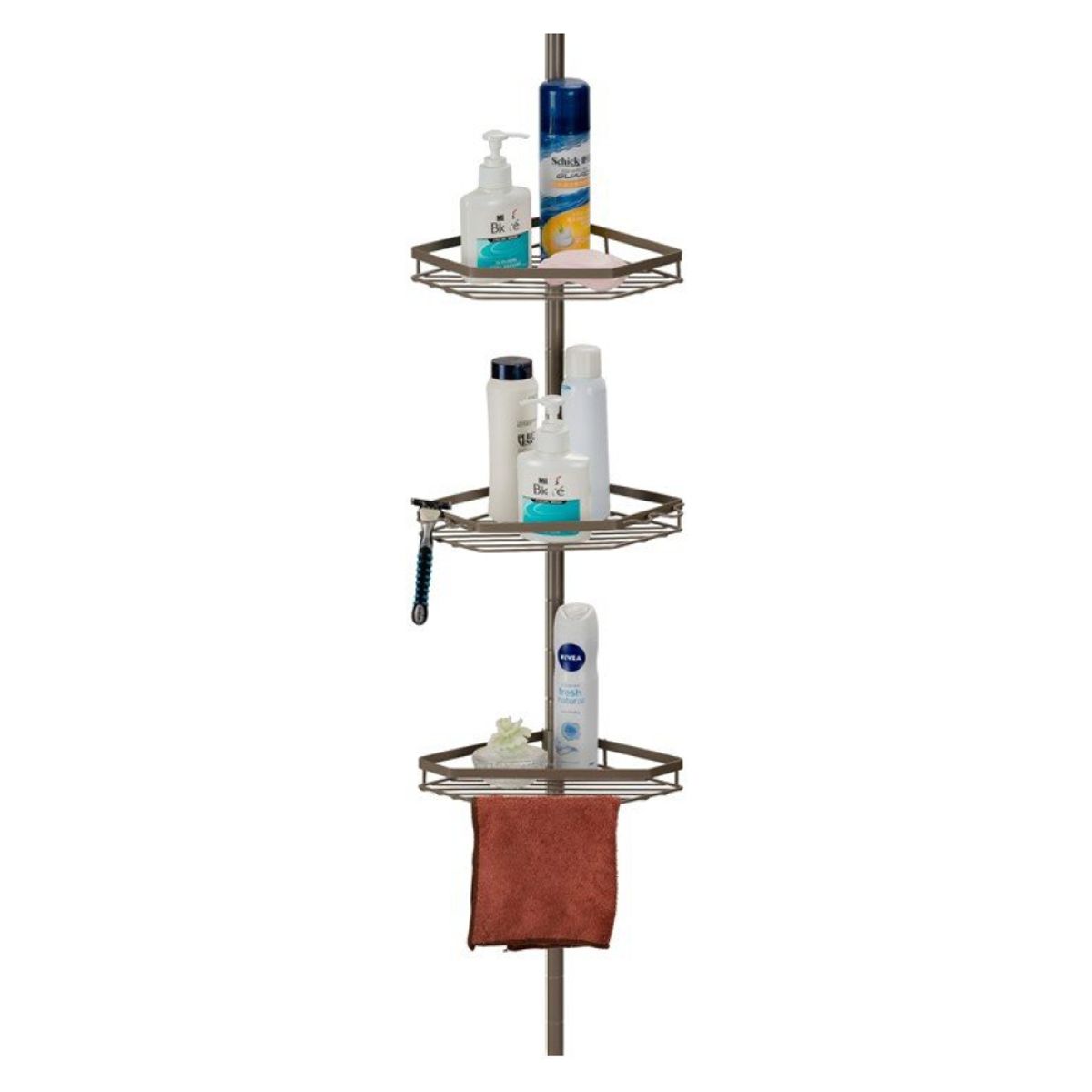 CASATUA - Esquinero De Ducha Metálico Inoxidable Ajustable