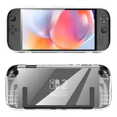GENERICO - Carcasa Transparente Protectora Compatible Nintendo Switch 2 Blanco