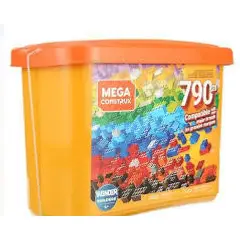 MEGA CONSTRUX - Balde Bloques De Construcción 790 Pzs Tipo Leg