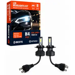 BESTE - KIT Ampolletas Led H4 72w 7600lm Antierror Original 12-24v