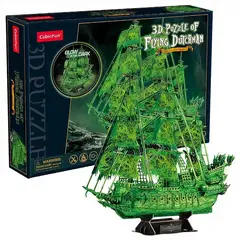 CUBICFUN - Rompecabezas 3D Barco Holandés Errante Caleuche Brilla en la Oscuridad T4041