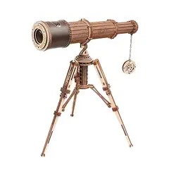 ROBOTIME - Telescopio de Madera Puzzle 3D STEM 314 Piezas Funcional para Armar ST004