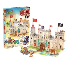 CUBICFUN - Rompecabezas 3D Fuerte Castillo Pirata para Armar P833