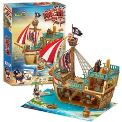 CUBICFUN - Rompecabezas 3D Barco Pirata Barba Negra para Armar P832