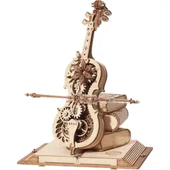ROBOTIME - Caja Musical de Madera ROKR Magic Cello Chelo Mecanismo para Armar AMK63