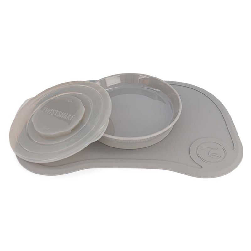 TWISTSHAKE - Individual Clickmat Mini + Plato Gris Twistshake