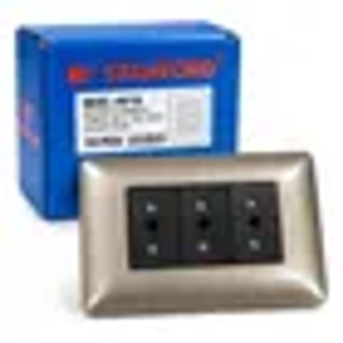 STANFORD - Pack 10 Tomacorrientes Enchufe Triple Stanford MOD.4918 – 10A / 250V Certificado SEC (Color Café / M