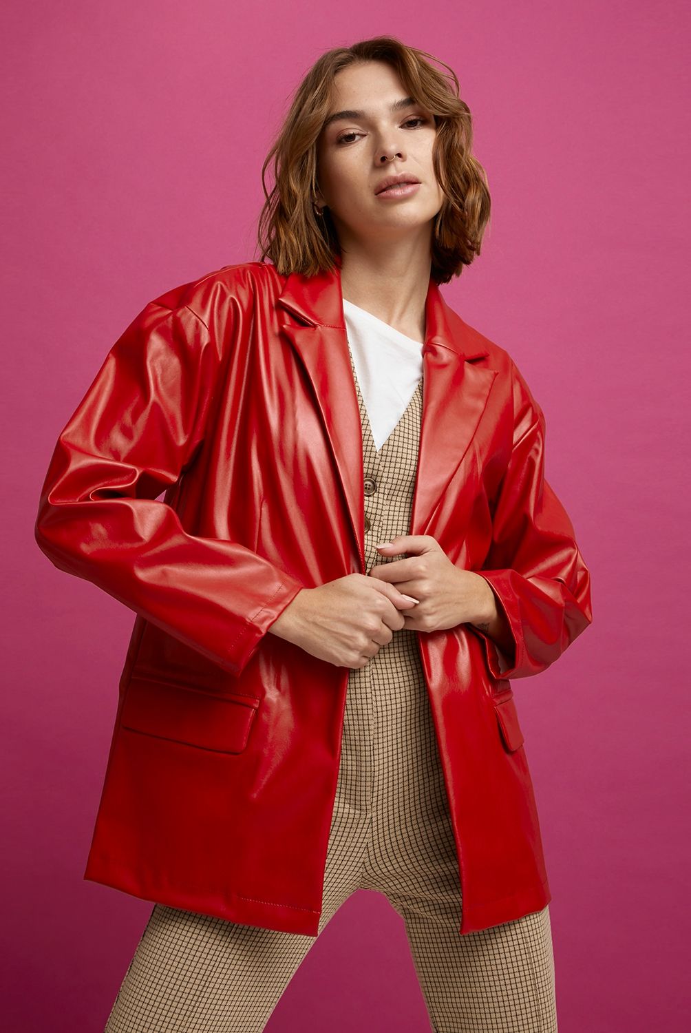SYBILLA - Sybilla Blazer Ecocuero Mujer