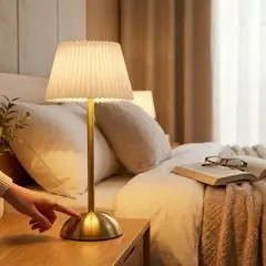 GENERICO - Lampara Velador Recargable Tactil Decorativa Dormitorio Mesa Led Elegante Living Escritorio