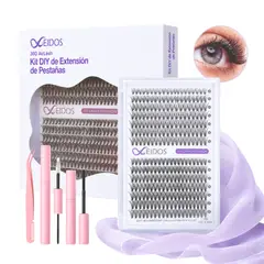 PLIE - Pestañas Postizas Extensiones Kit Completo 280 Racimos