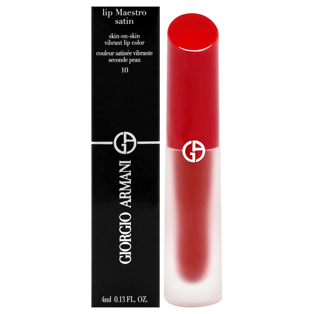 GIORGIO ARMANI - Giorgio Armani - Labial de larga duración Lip Maestro Satin - Tono 10 In Love - 4 ml
