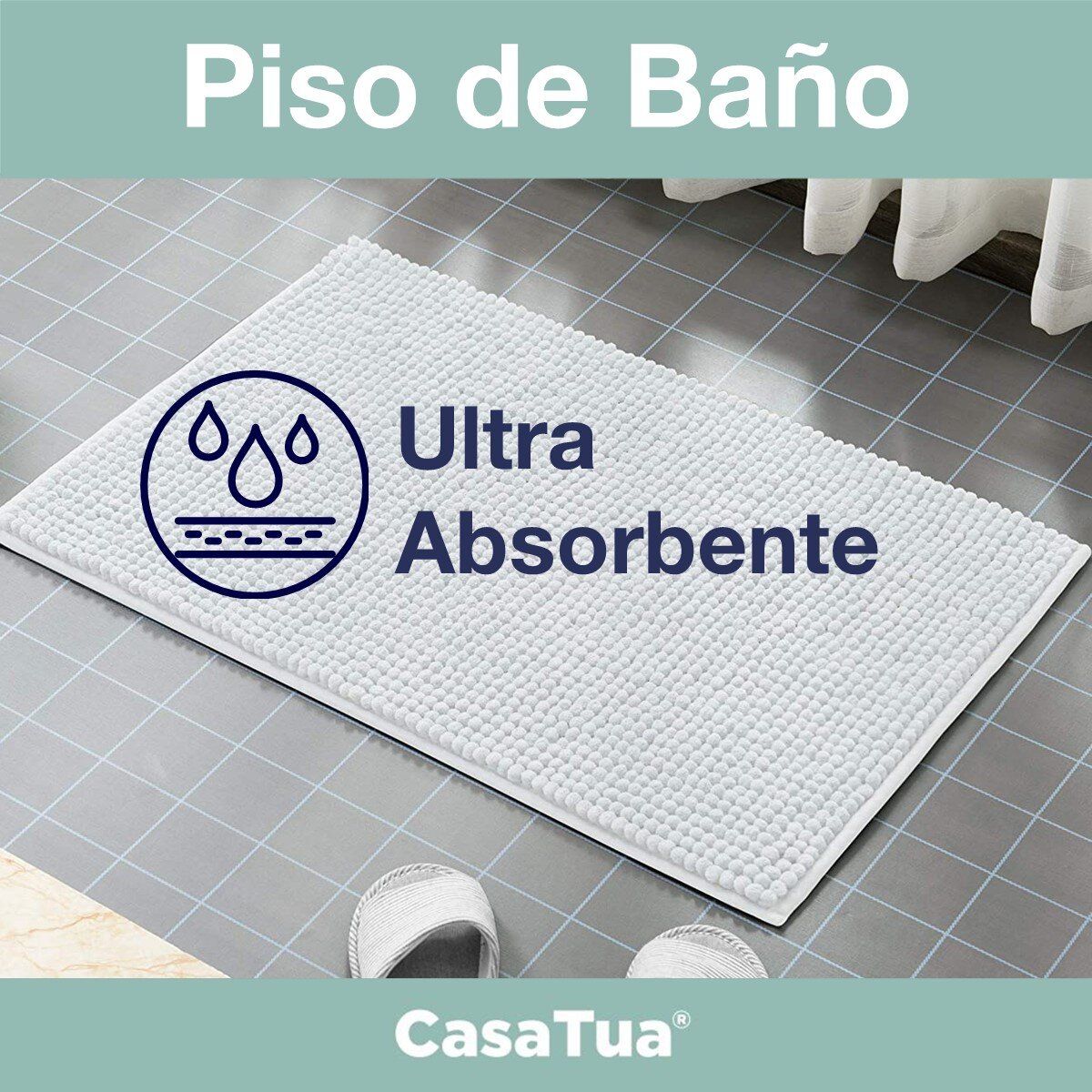 CASATUA - Toallas 100% Algodón Set 5: 2 Baño+2 Mano+1 Piso