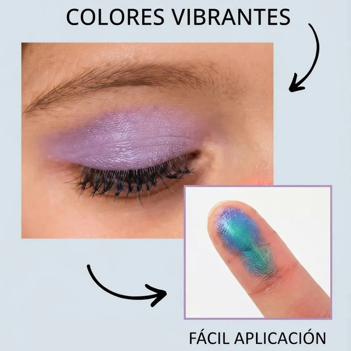 GELATTI - Paleta De Sombras Infantil 12 Colores Con Espejo Y Brocha Azul