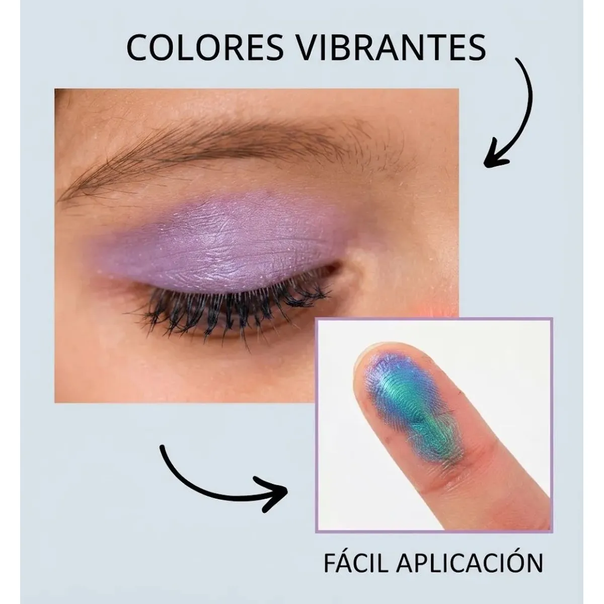 GELATTI - Paleta De Sombras Infantil 12 Colores Con Espejo Y Brocha Azul