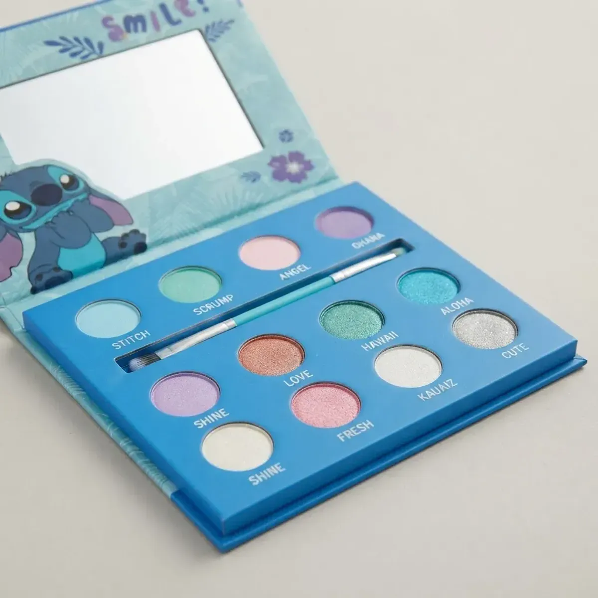 GELATTI - Paleta De Sombras Infantil 12 Colores Con Espejo Y Brocha Azul