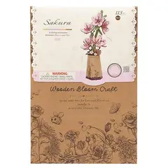 GENERICO - Flor de Madera Cerezo Sakura Ramo DIY 113 Piezas para Armar TW101