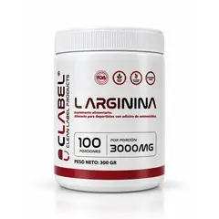 CLABEL - L-Arginina 300g 100 Servicios Vasodilatador Oxido Nitrico Sin Sabor