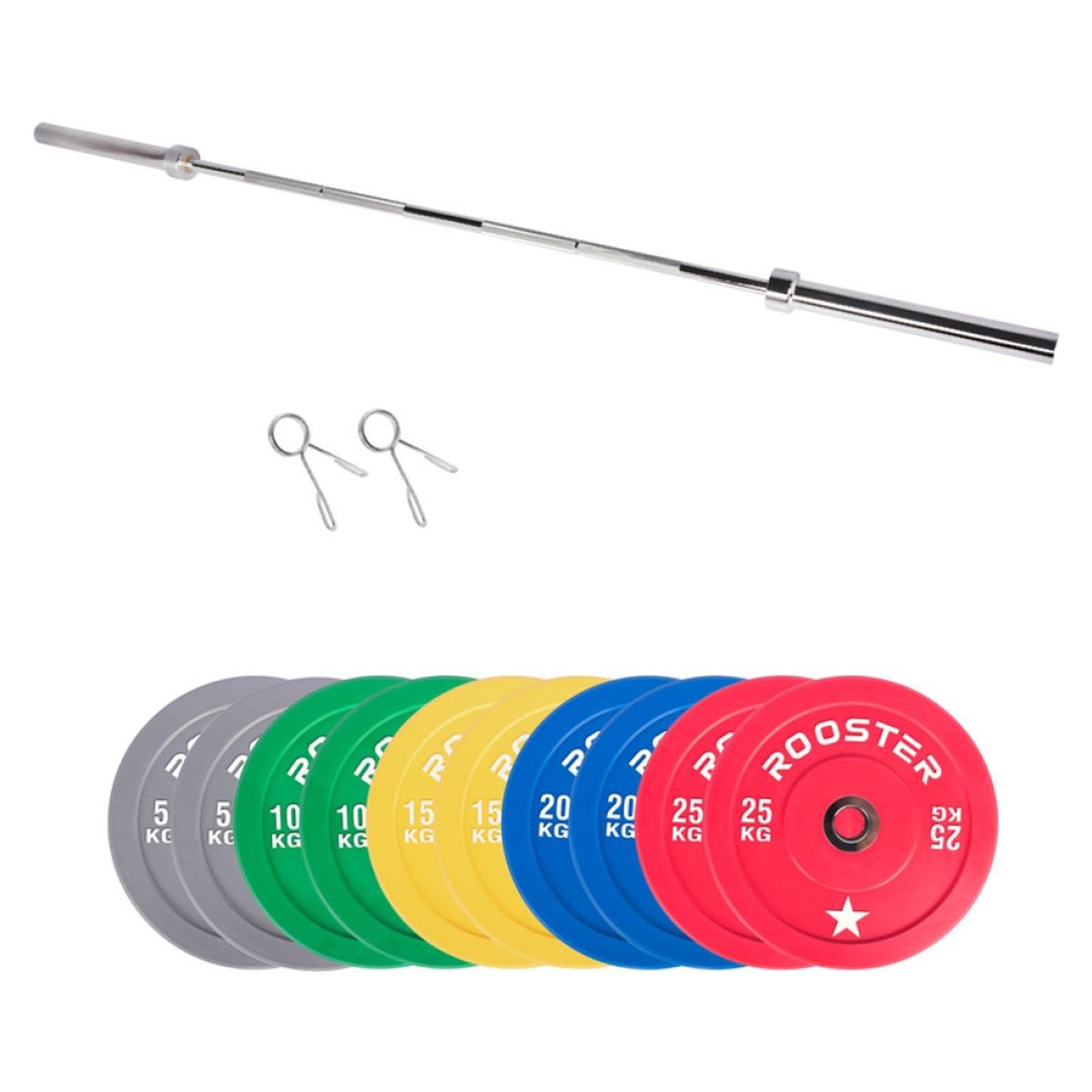 GENERICO - Pack Discos Olímpicos  Barra Olímpica