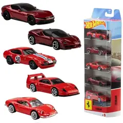 HOT WHEELS - Ferrari Pack 5 Autos Ferrari Coleccion 1:64 Jln12