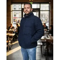 CARBIN - Polerón Polar Sherpa Hombre Abrigador Cierre Completo
