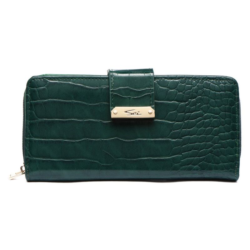 SEI - Billetera Acordeon Croco Monedero Petroleo 29245