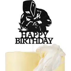 TOPPER - Torta Soldador Usumz Happy Birthday Fiesta 6x9cm