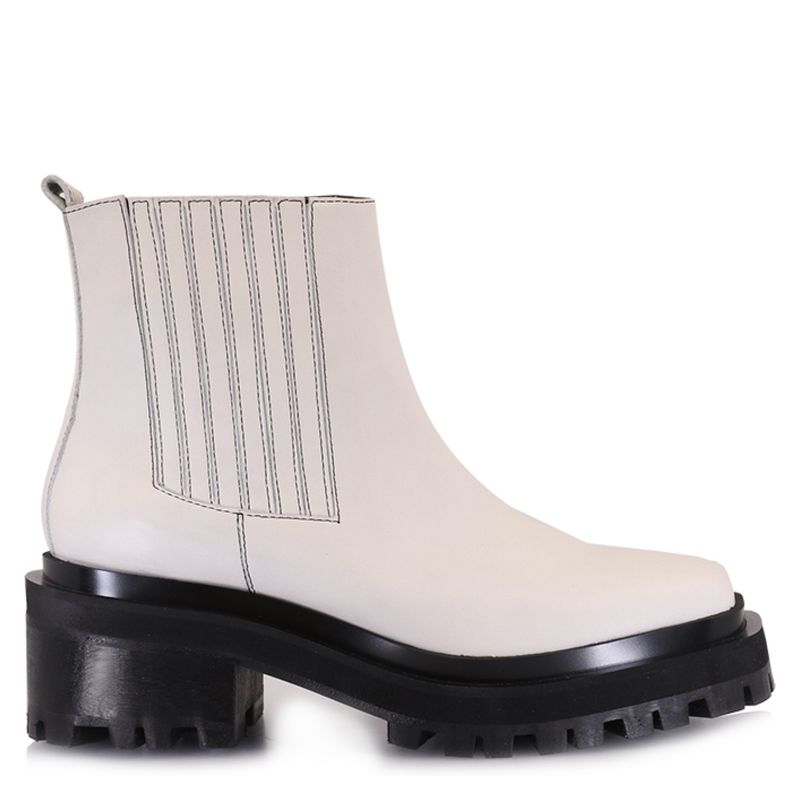 RICKY SARKANY - Ricky Sarkany Botín Mujer Cuero Blanco