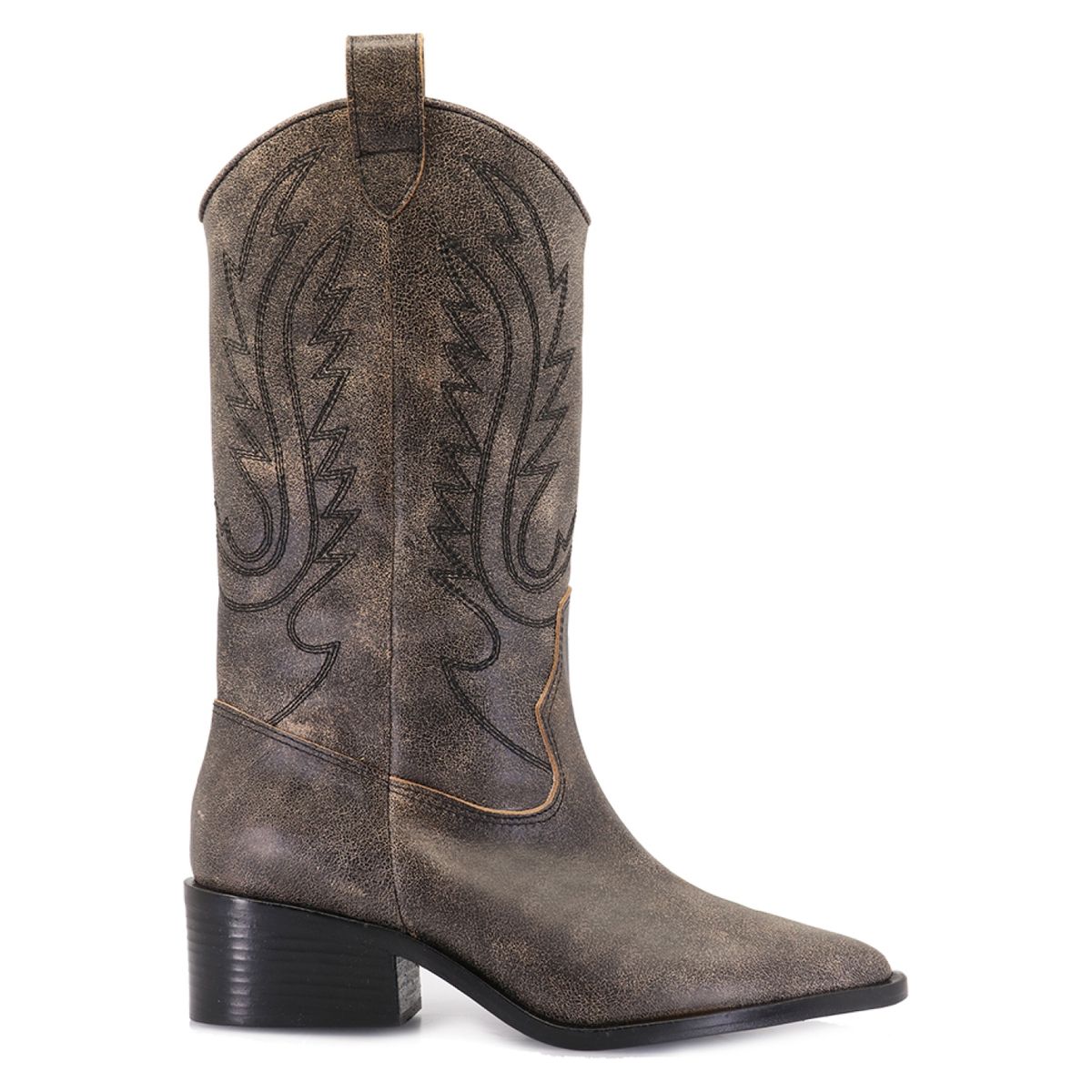 RICKY SARKANY - Bota Vaquera Mujer Cuero Café Ricky Sarkany