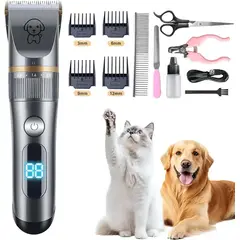 EVERSO - Cortadora de Pelo para Mascotas NUBETA Plateado
