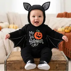 JUMP KIDS - Disfraz Enterito Halloween Murciélago Bebe 2 Piezas