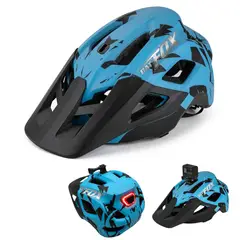 DEFENSOR FOREVER - Casco MTB BatFox Certificado Luz USB y Soporte Cámara
