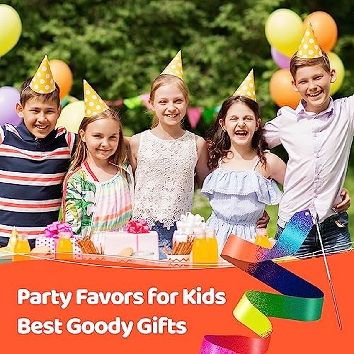 BAILE - 20 Varitas Cinta Arcoíris para Baile Niños