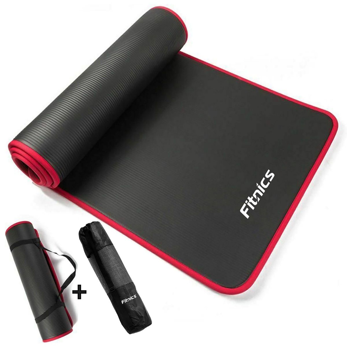 FITNICS - Mat Yoga Colchoneta Ejercicio 10Mm  Bolso Correa