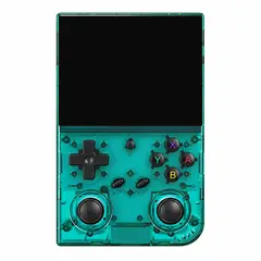 ANBERNIC - RG35XX Pro verde transparente con bolso y mica