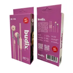 BUDIX - Audífonos Manos Libres Bd-016 Jack 3.5mm Rosa